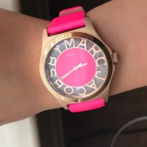 Marc Jacobs neon pink watch